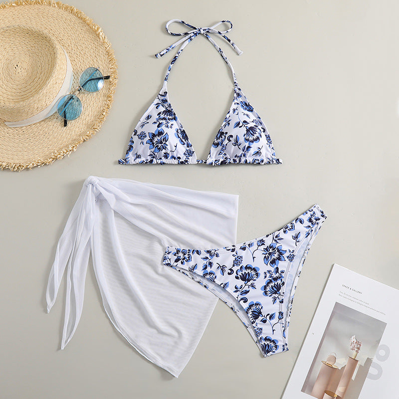 Women’s Bikini Three-Piece Swimsuit Summer Beachwear
