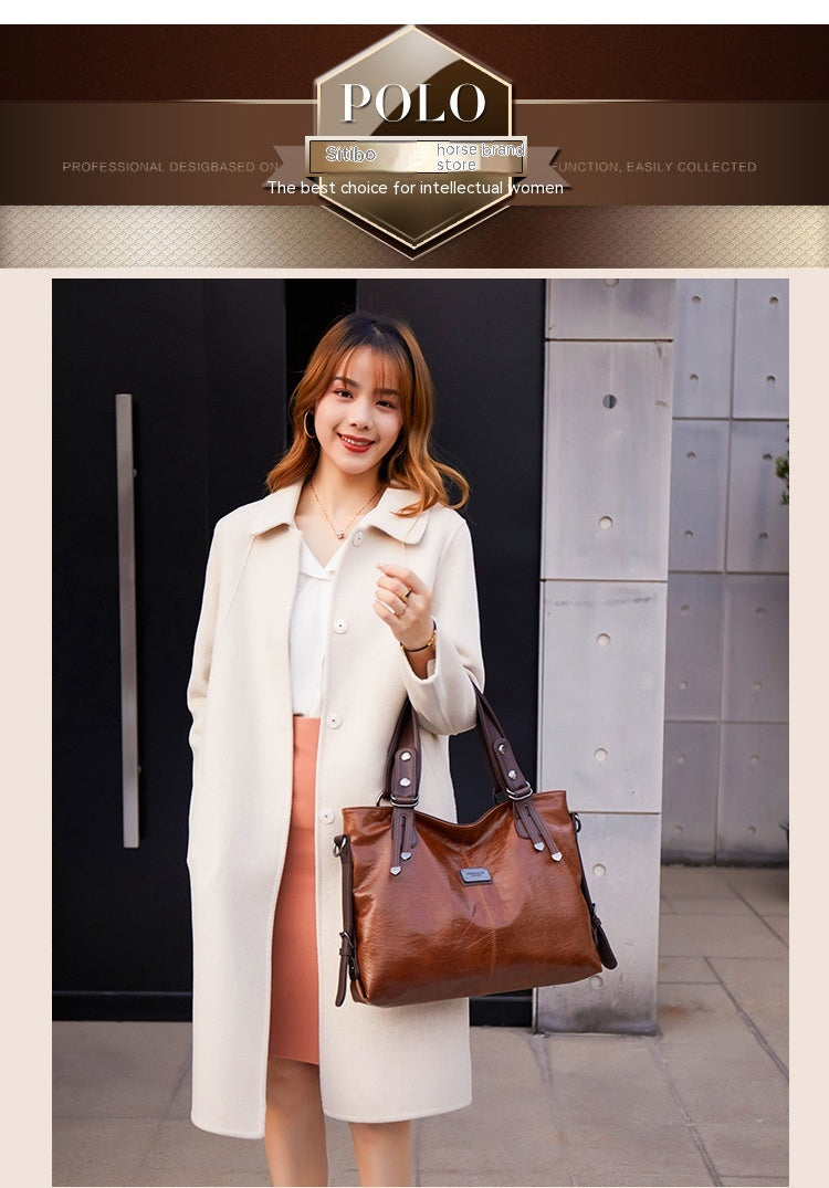 Retro Soft Leather Large Capacity Tote & Crossbody