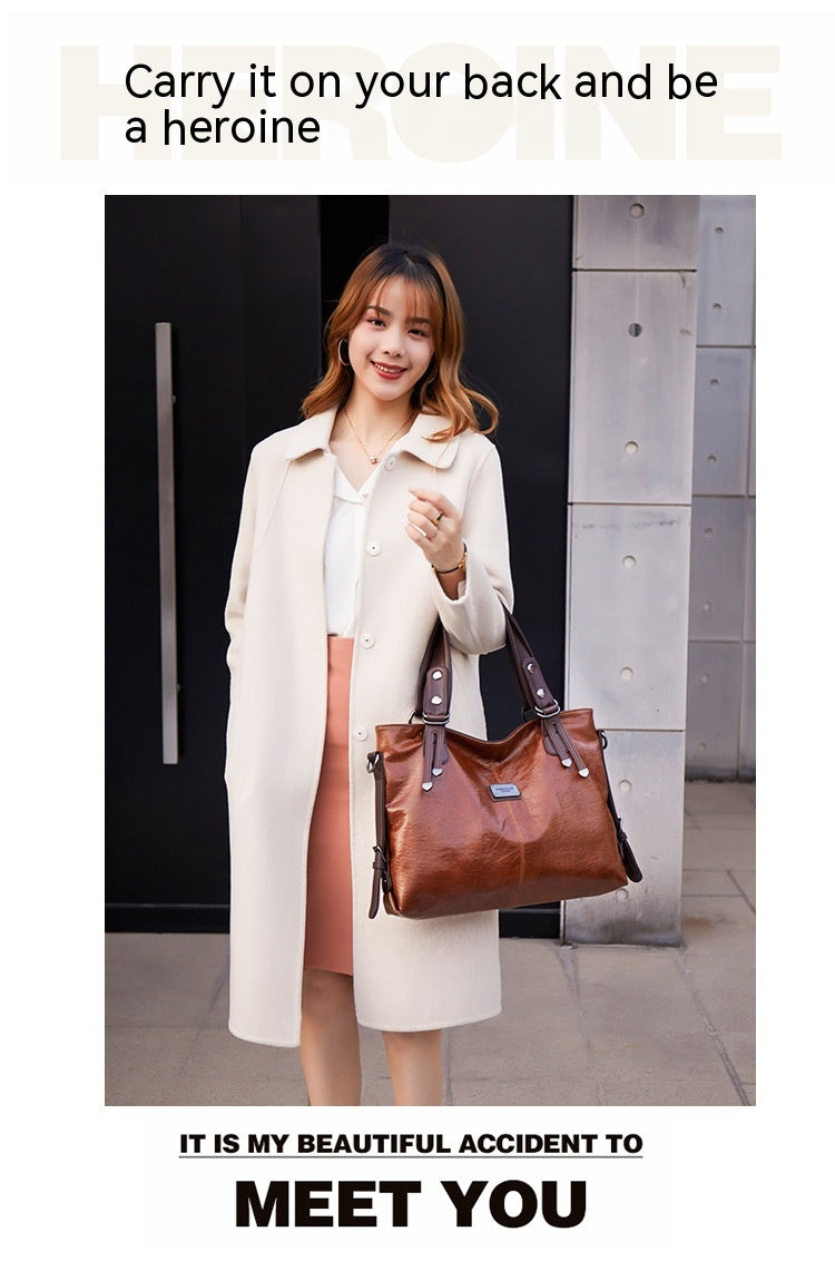 Retro Soft Leather Large Capacity Tote & Crossbody