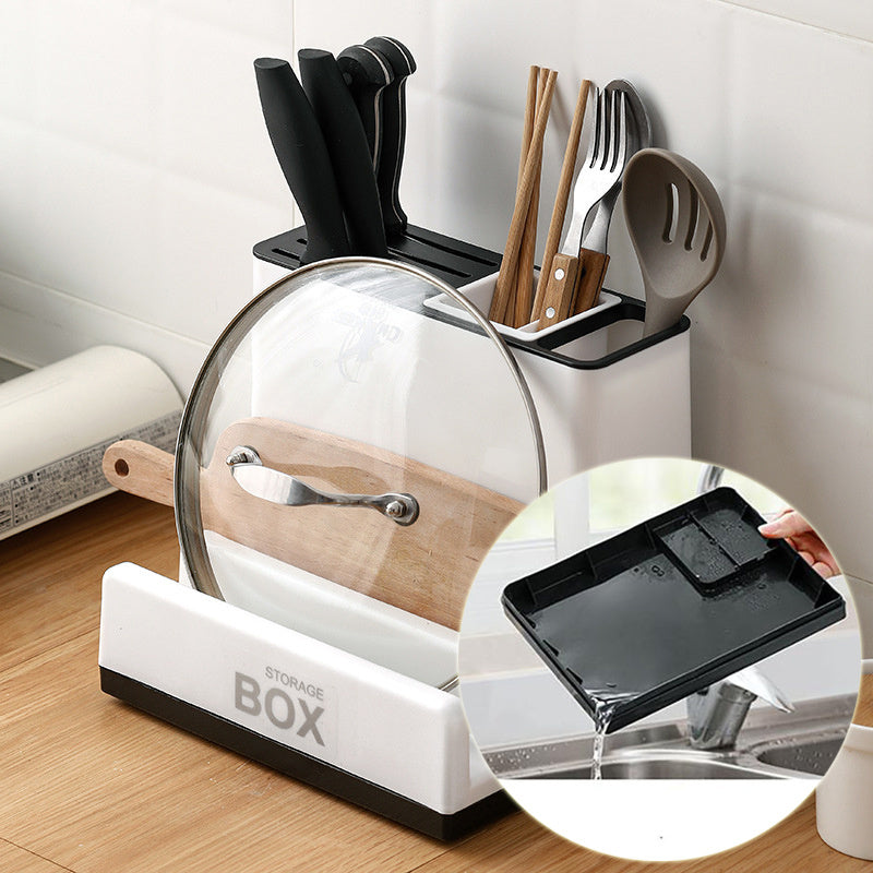 Kitchen Tableware Storage Rack – Plastic Knife and Utensil Holder