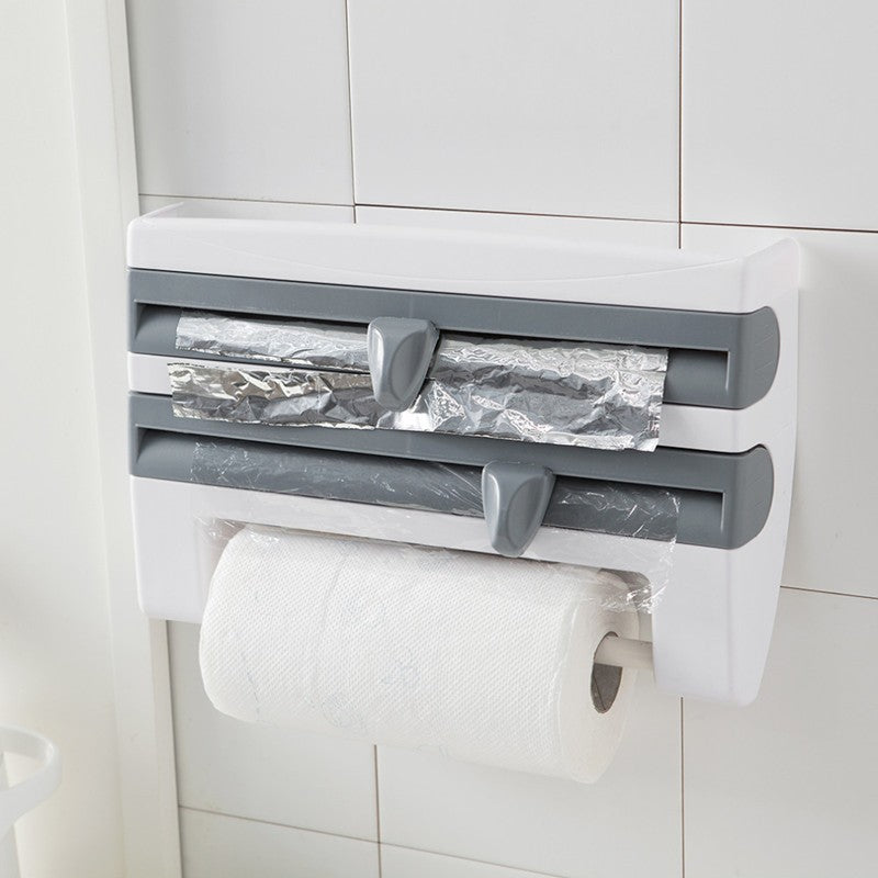 4-in-1 Kitchen Roll Holder – Foil, Film & Tissue Dispenser