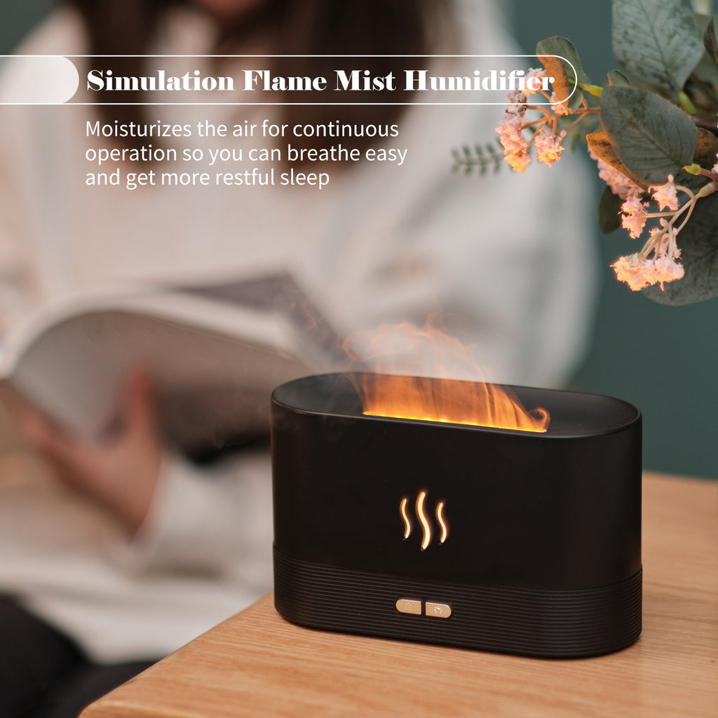 Aroma Diffuser with Flame Light – Relaxing Mist for Home & Spa