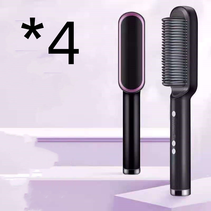 2-in-1 Hair Straightener & Curler – Electric Hot Comb Brush