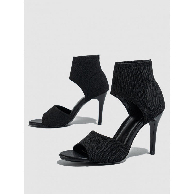 Women’s High Heel Knitted Stretch Roman Stiletto