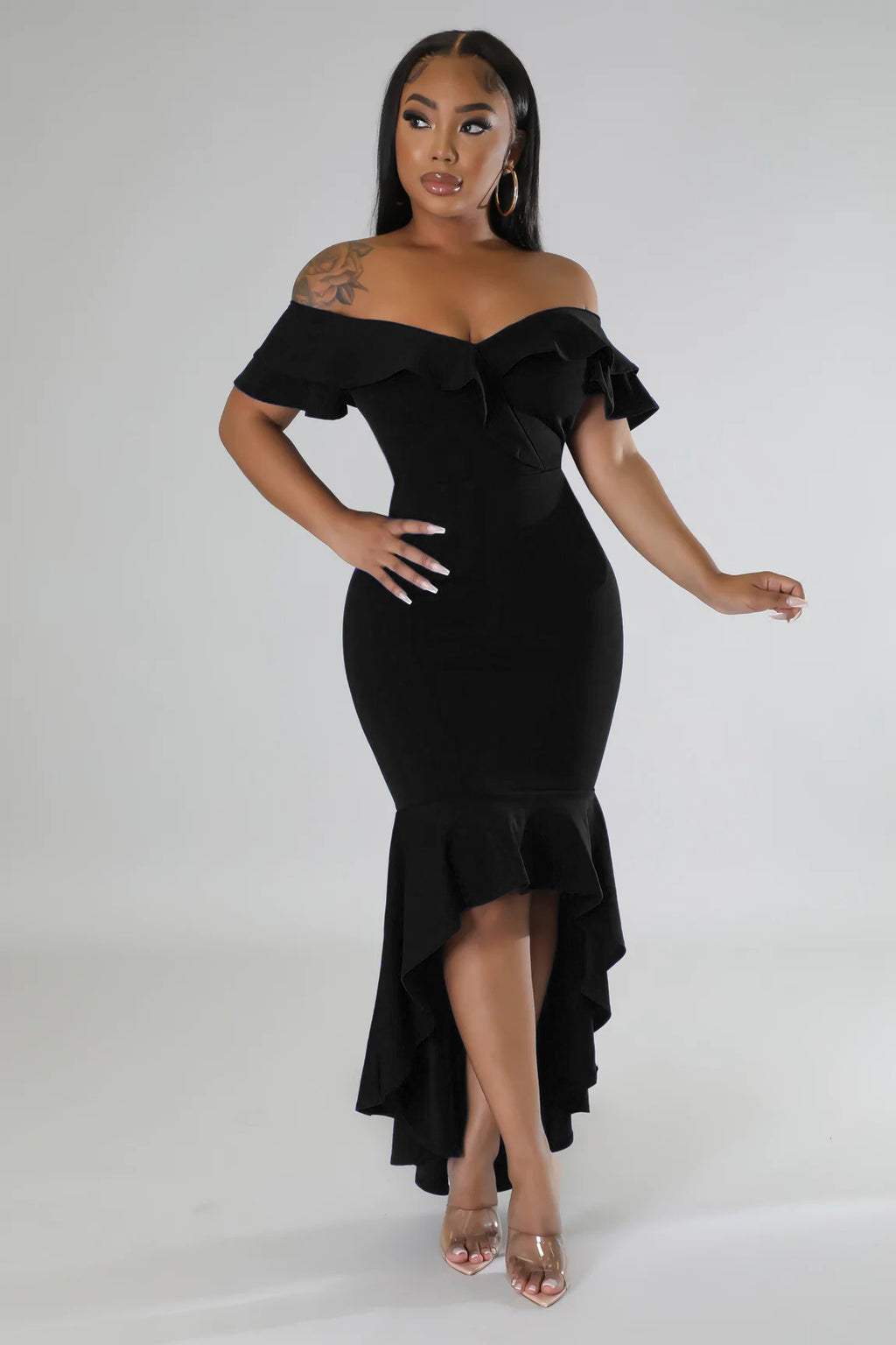 Women's Slim Fit Ruffled Summer Irregular Dress