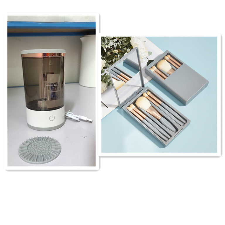 Portable Electric Makeup Brush Cleaner – USB Rechargeable Eye Shadow Cleaning Tool