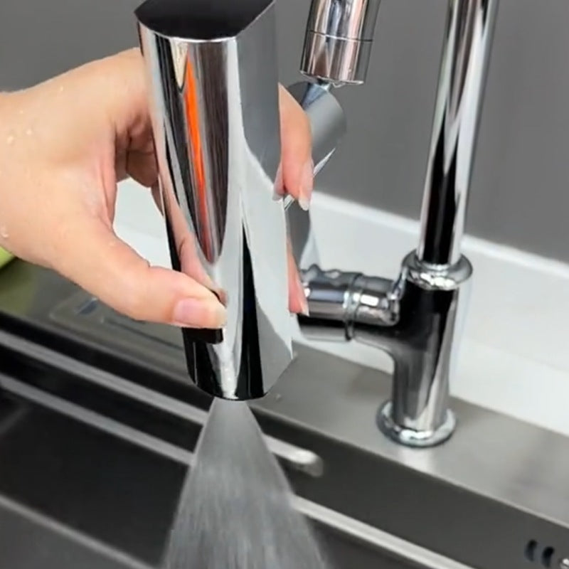 Rotating Splash-Proof Waterfall Faucet Nozzle for Kitchen Sink
