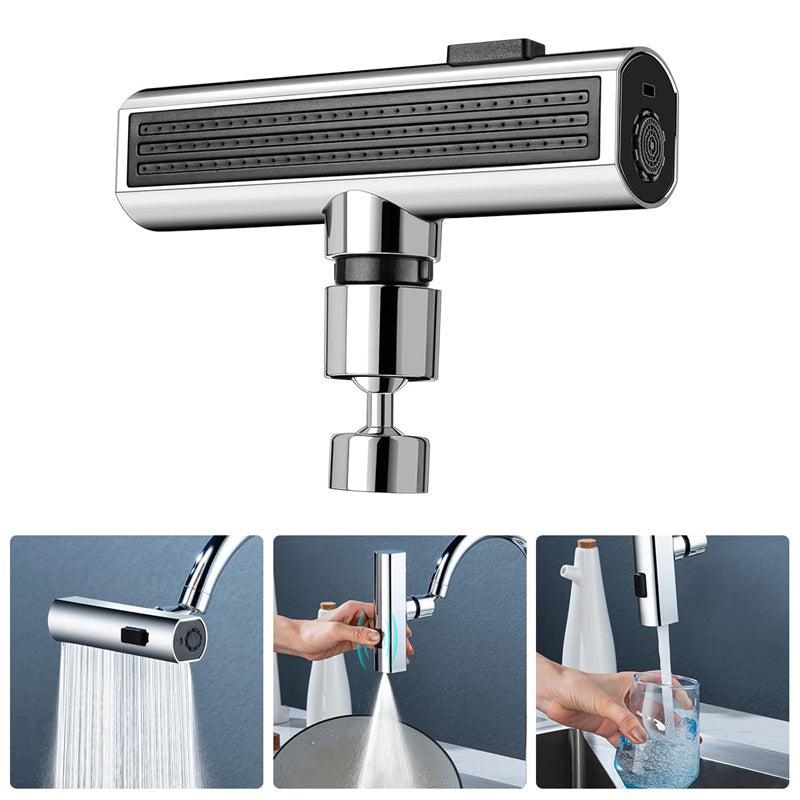 Rotating Splash-Proof Waterfall Faucet Nozzle for Kitchen Sink