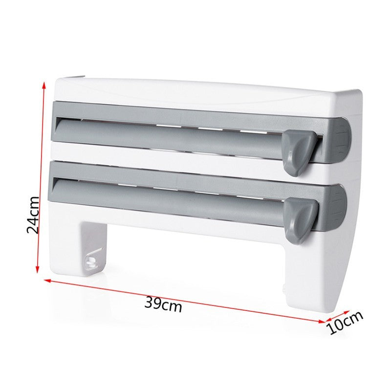 4-in-1 Kitchen Roll Holder – Foil, Film & Tissue Dispenser