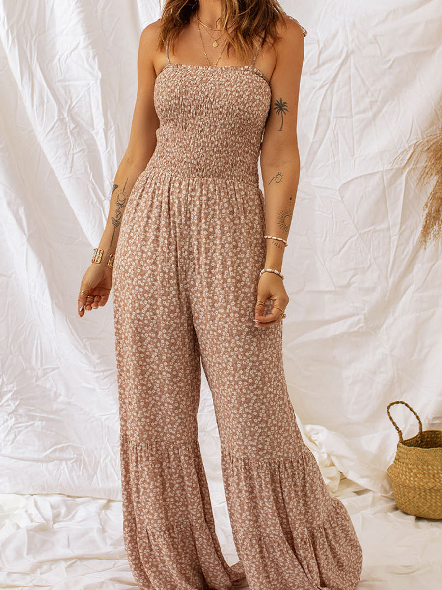 Spaghetti Strap High Waist Jumpsuit For Women