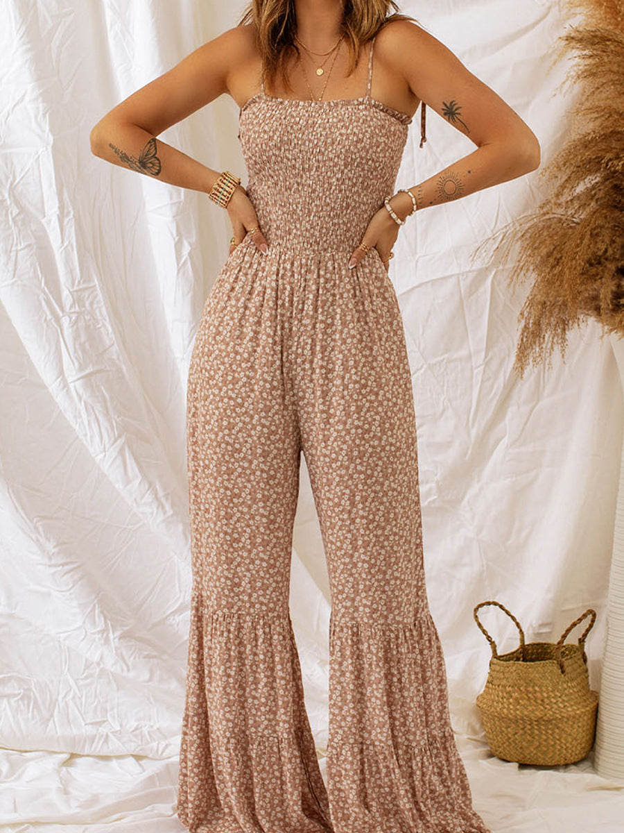 Spaghetti Strap High Waist Jumpsuit For Women