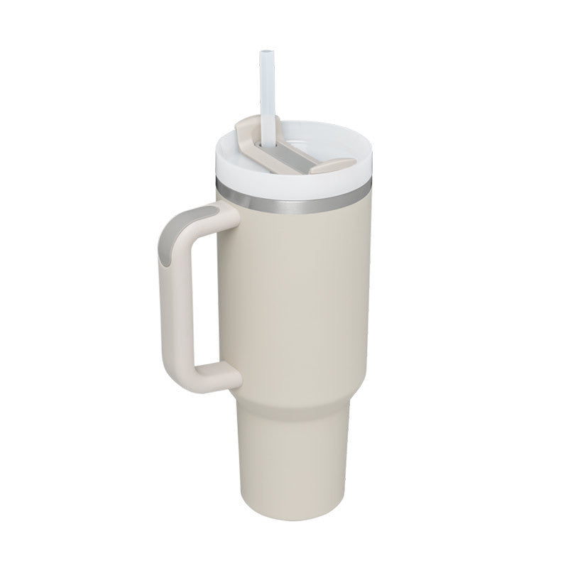 40oz Insulated Stainless Steel Tumbler with Handle and Straw