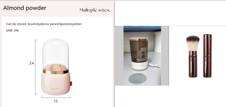 Portable Electric Makeup Brush Cleaner – USB Rechargeable Eye Shadow Cleaning Tool