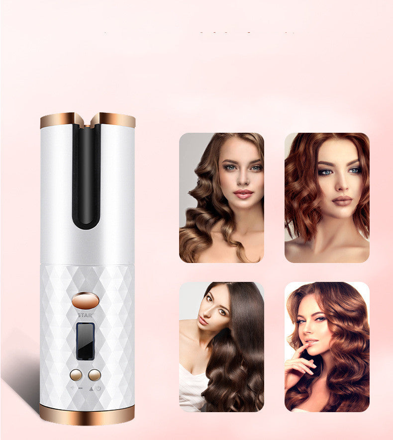 Automatic Hair Curler – Rechargeable Ceramic Rotating Styler