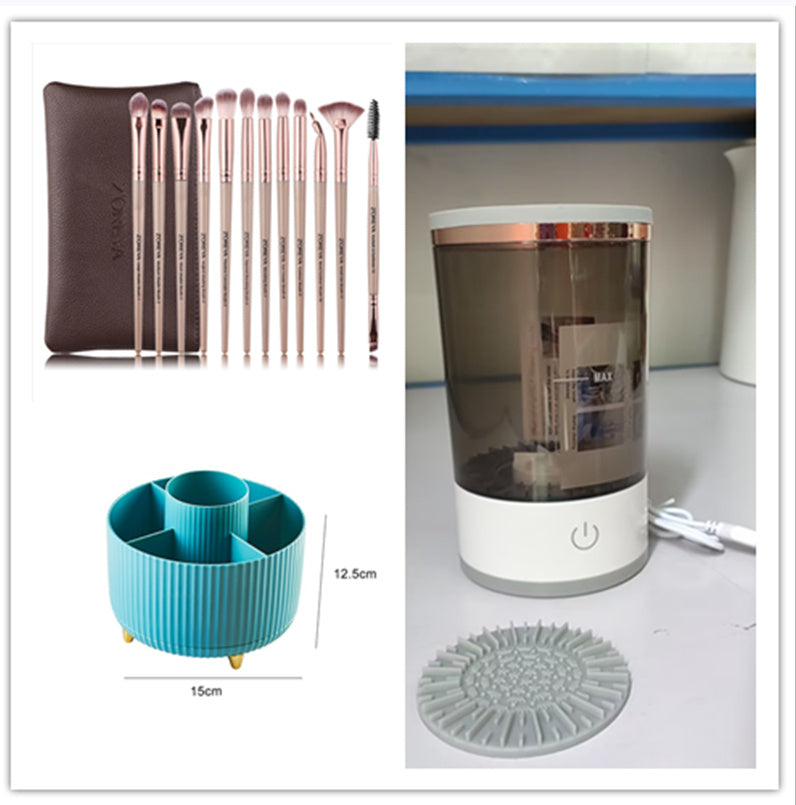 Portable Electric Makeup Brush Cleaner – USB Rechargeable Eye Shadow Cleaning Tool