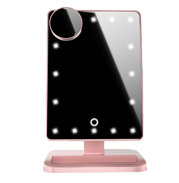 Touch Screen LED Makeup Mirror – Bluetooth Speaker & 10X Magnifier