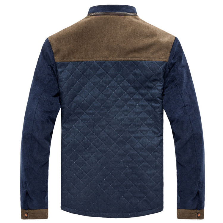 Men’s Casual Patchwork Jacket Slim Fit Sportswear