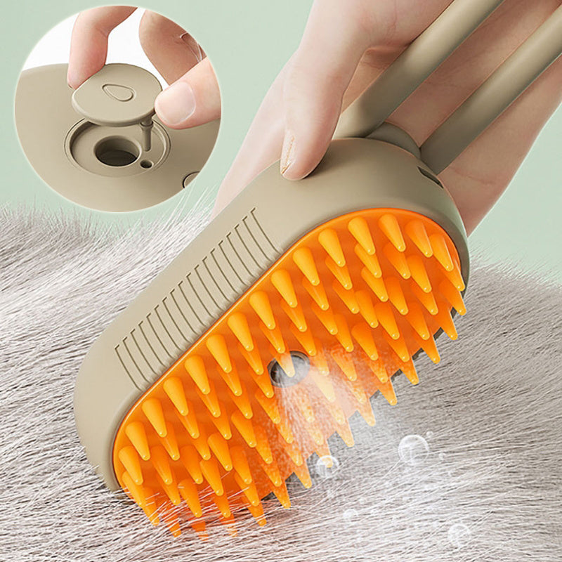 Cat Steam Brush 3-in-1 Electric Grooming Comb for Pets