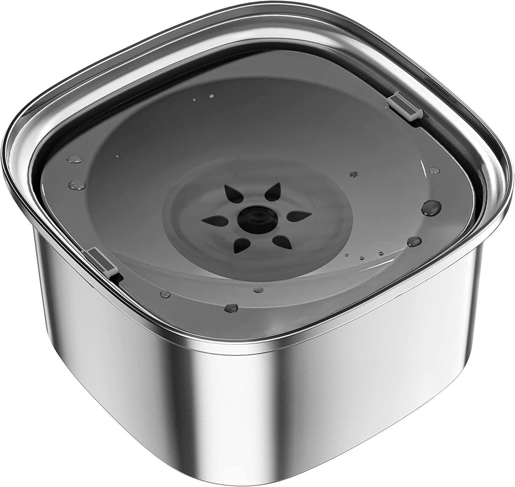 Pet Stainless Steel Water Bowl Large Capacity Floating Design