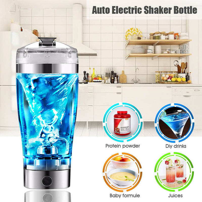 USB Electric Protein Shaker Bottle – Rechargeable Fitness Blender Cup