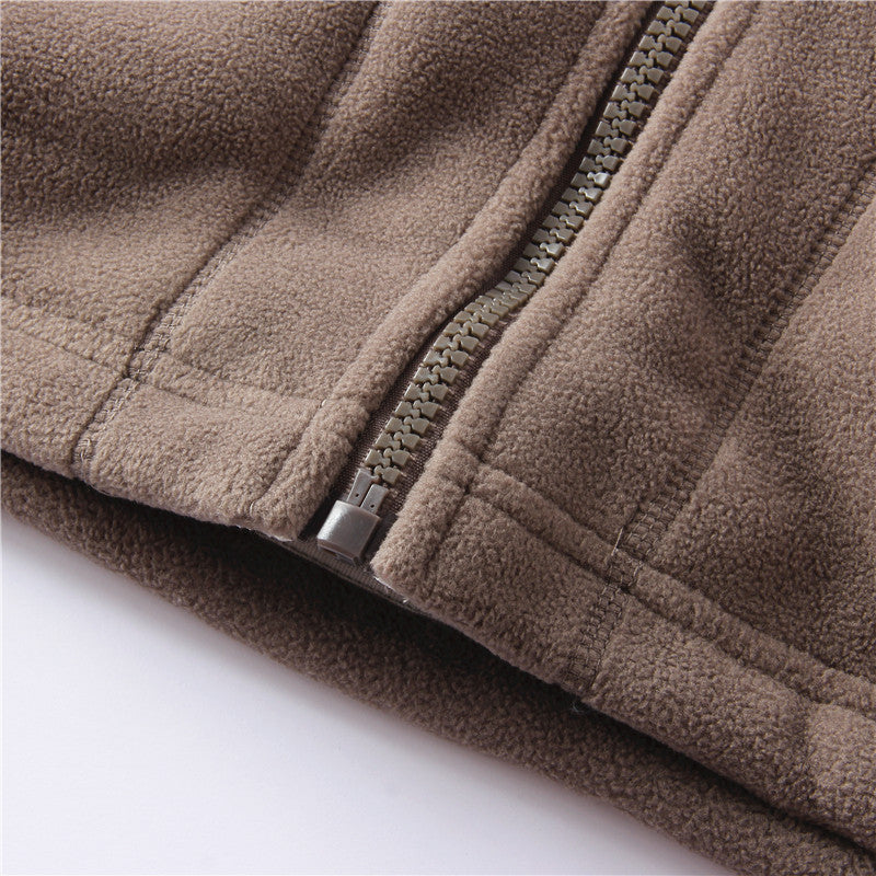 Men’s Double-Sided Polar Fleece Jacket Warm & Soft
