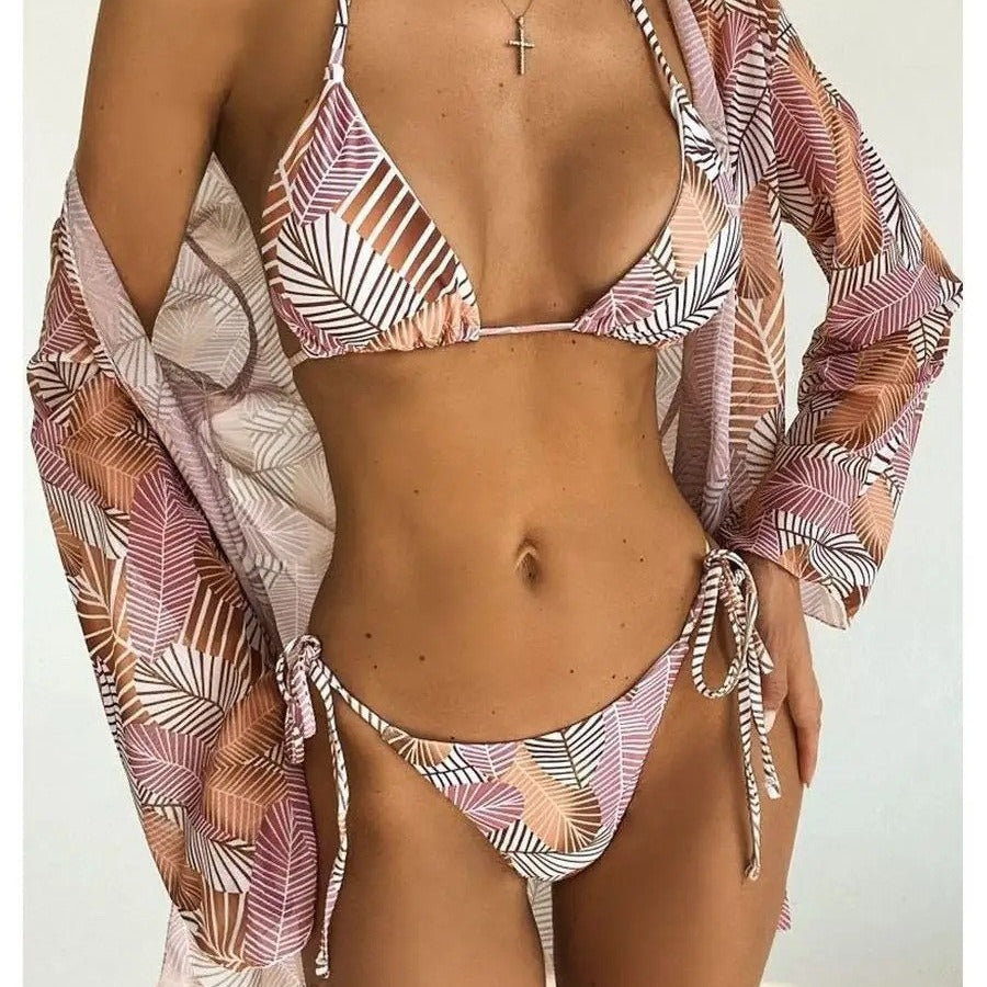 European And American Bikini Three Piece Swimsuit Women