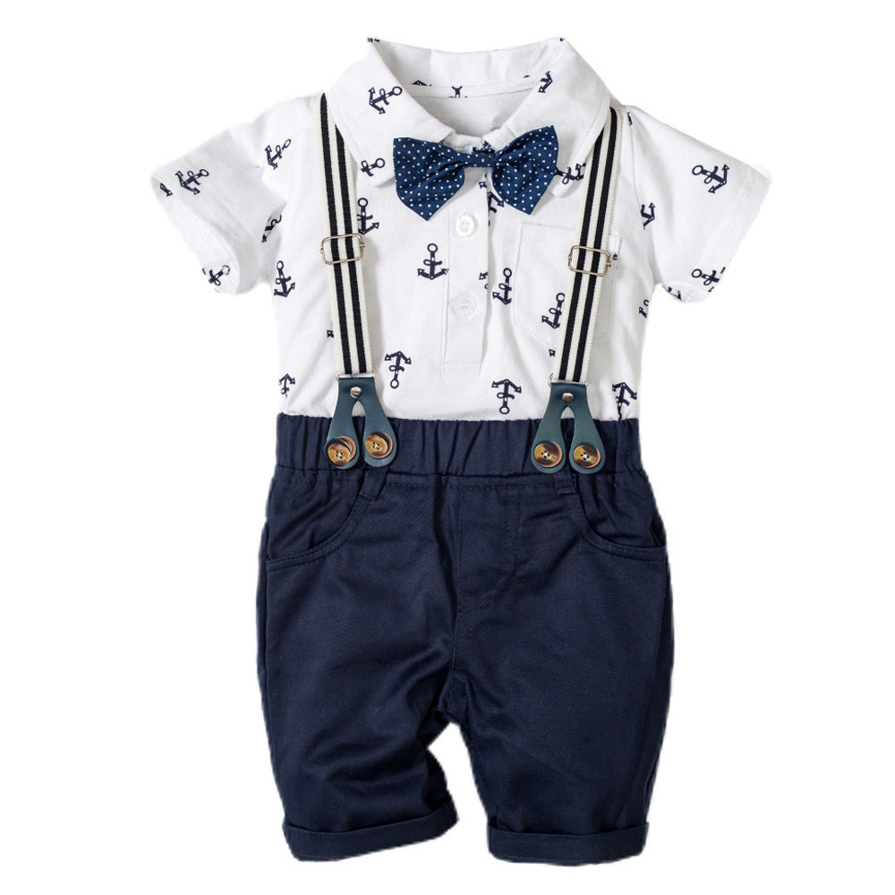 Baby Boy Gentleman Romper – Adorable Printed Outfit
