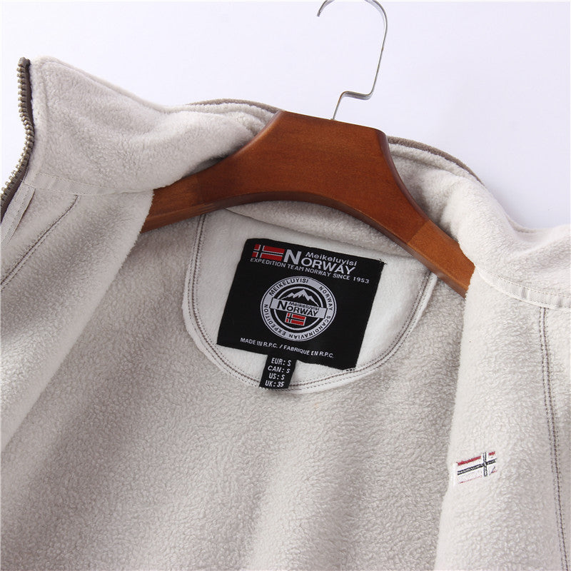 Men’s Double-Sided Polar Fleece Jacket Warm & Soft