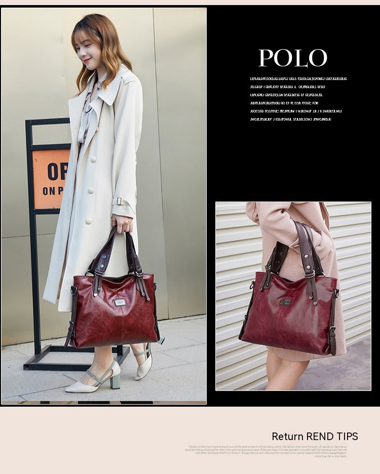 Retro Soft Leather Large Capacity Tote & Crossbody