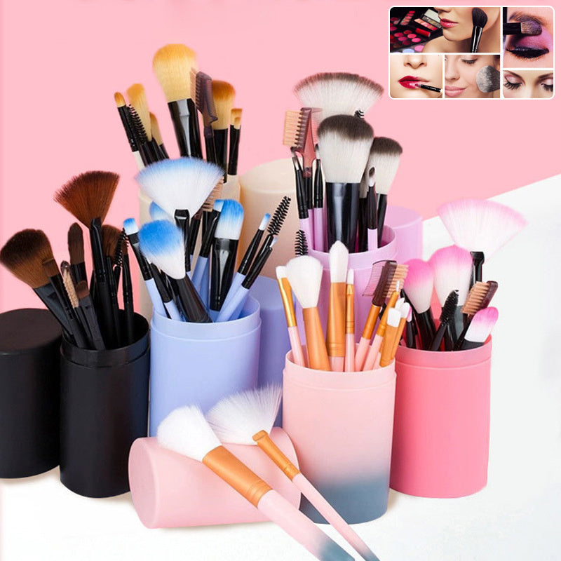 12-Piece Makeup Brush Set – Perfect for Blush, Eyeshadow & Highlight