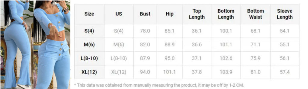 Midriff Outfit Pocket Design Bell-bottom Pants Suit