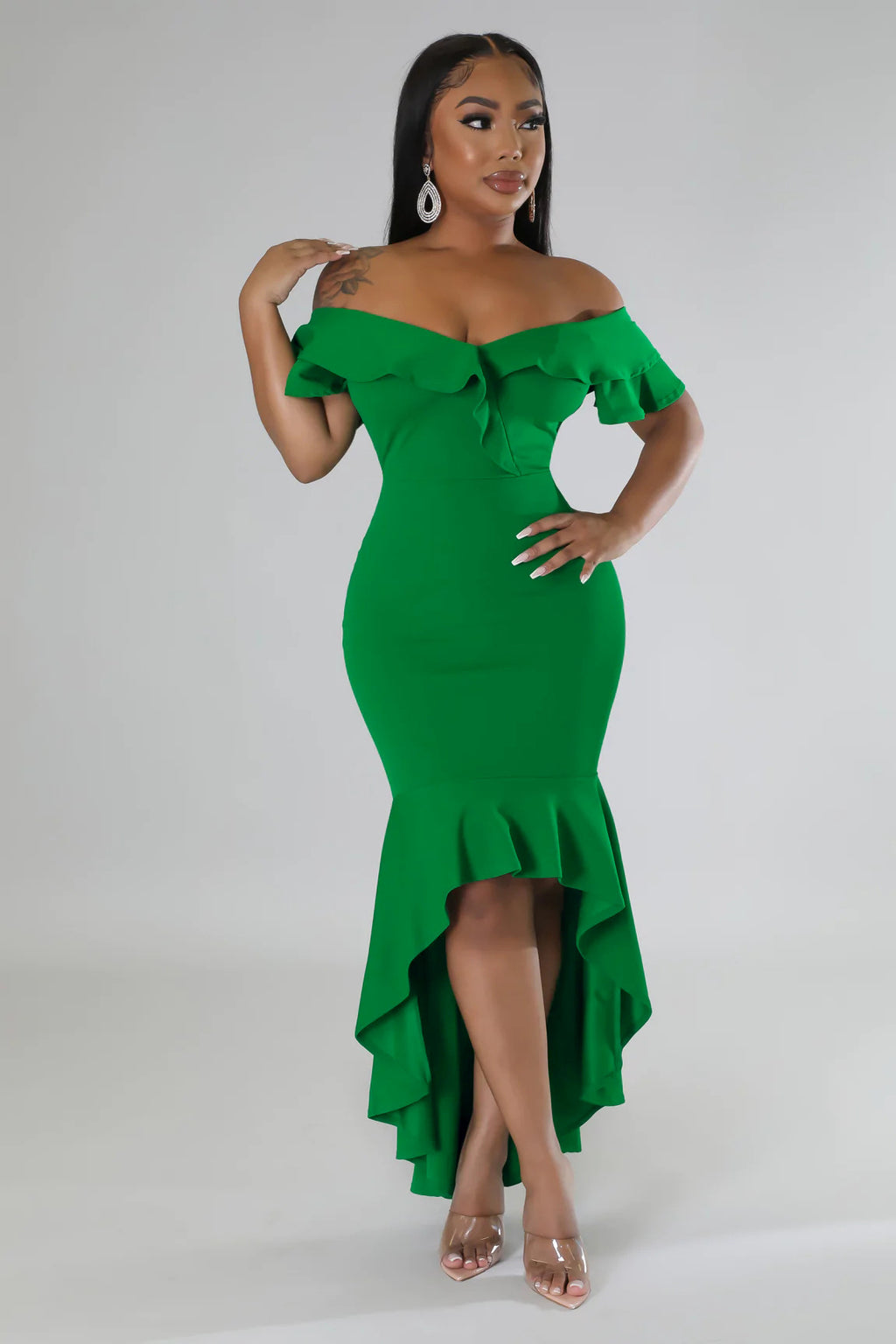 Women's Slim Fit Ruffled Summer Irregular Dress