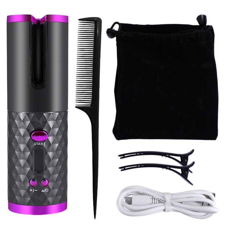 Automatic Hair Curler – Rechargeable Ceramic Rotating Styler