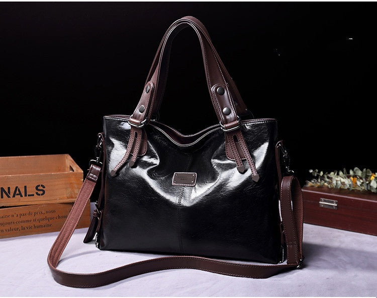 Retro Soft Leather Large Capacity Tote & Crossbody