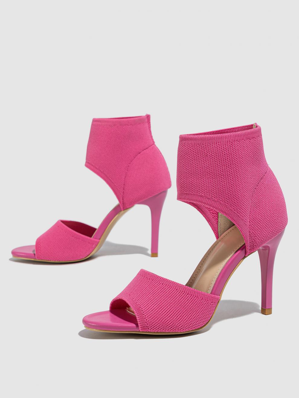 Women’s High Heel Knitted Stretch Roman Stiletto