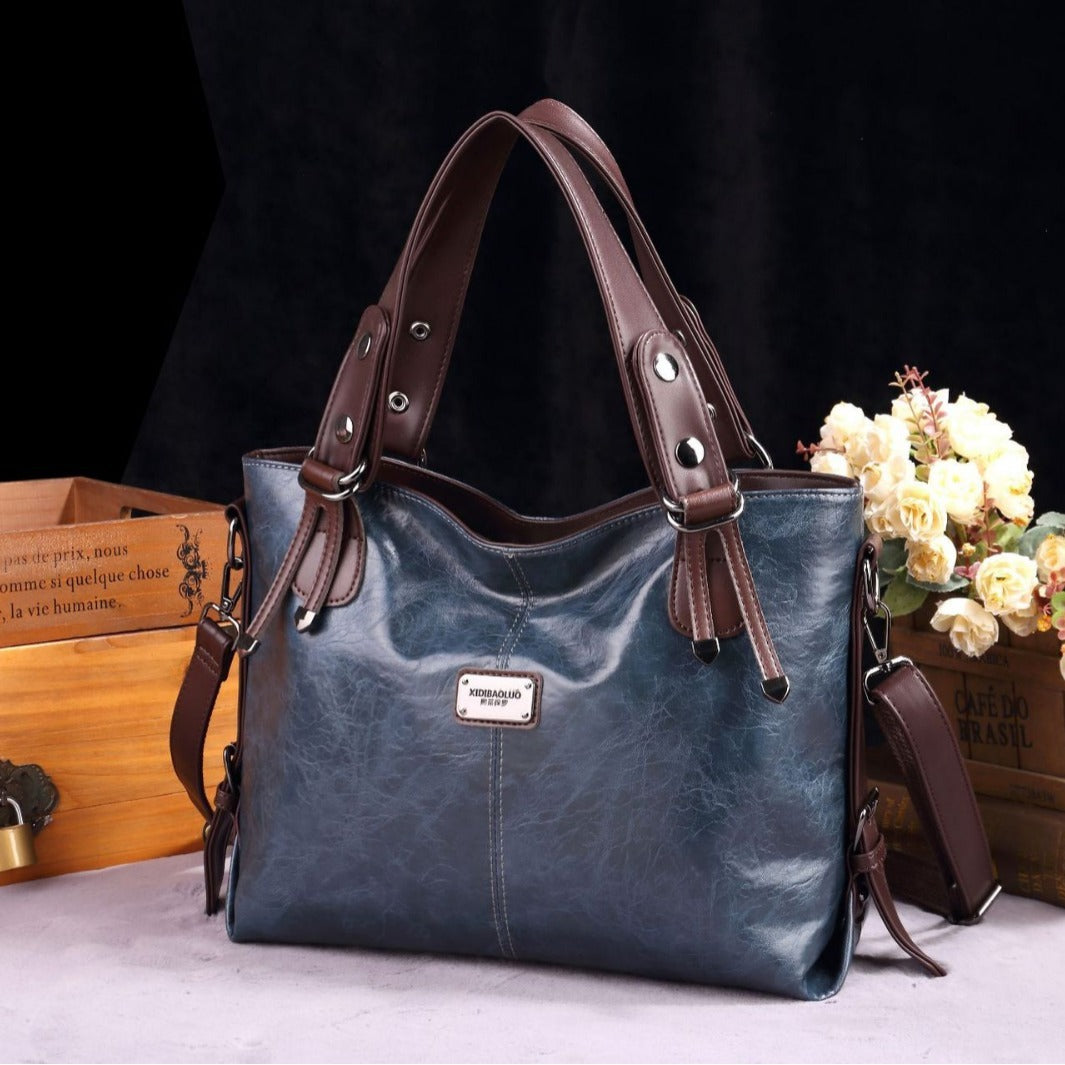 Retro Soft Leather Large Capacity Tote & Crossbody