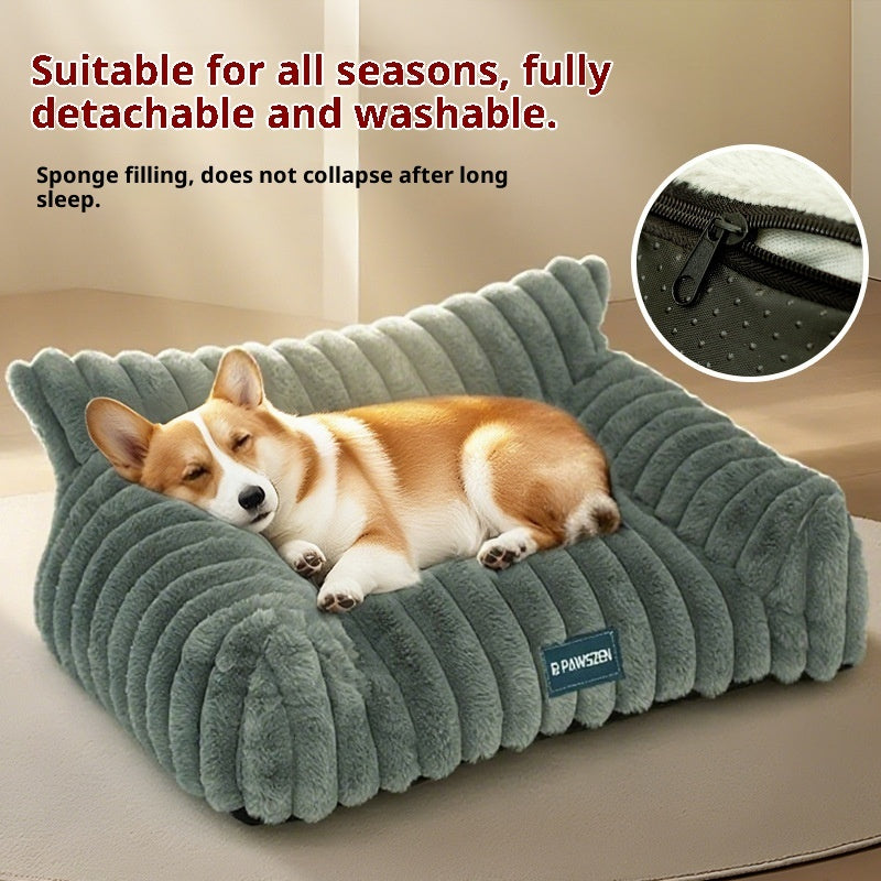 Large Removable Washable Rabbit Plush Pet Bed Kennel