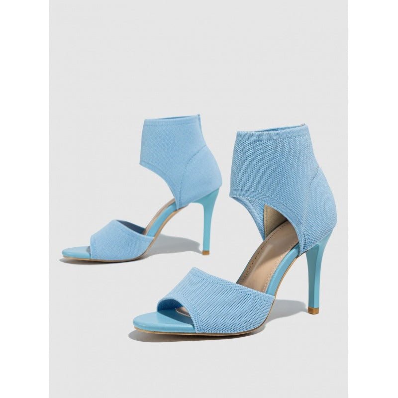 Women’s High Heel Knitted Stretch Roman Stiletto