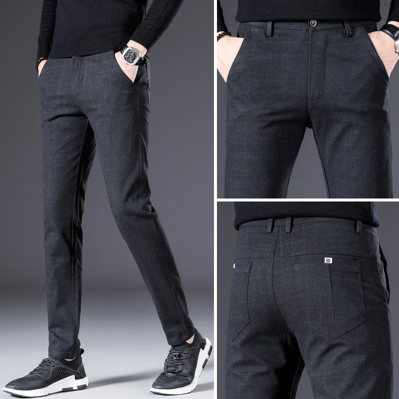 Men’s Slim Fit Smart Trousers – Stretch Comfort Pants