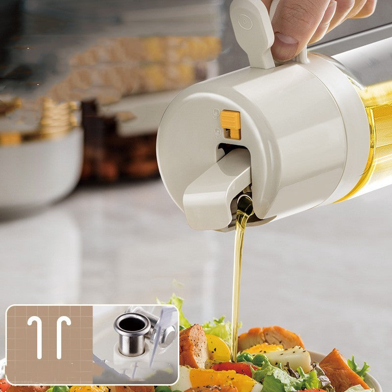 2-in-1 Oil Sprayer and Dispenser Bottle for Cooking and BBQ