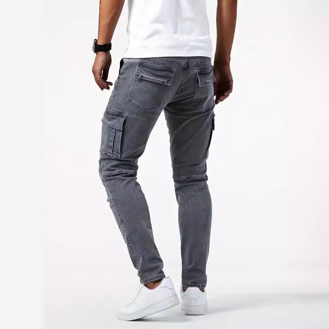 Men’s Stylish Grey Cargo Pants – Lightweight & Trendy