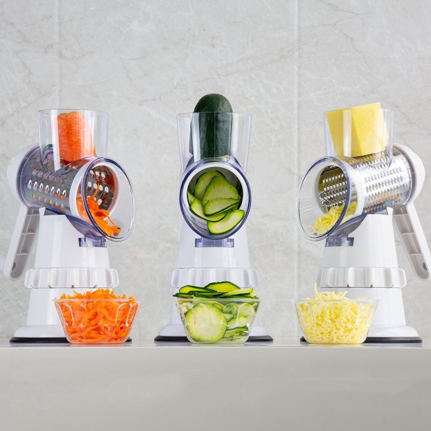 3-in-1 Manual Vegetable Slicer and Grater Kitchen Chopper