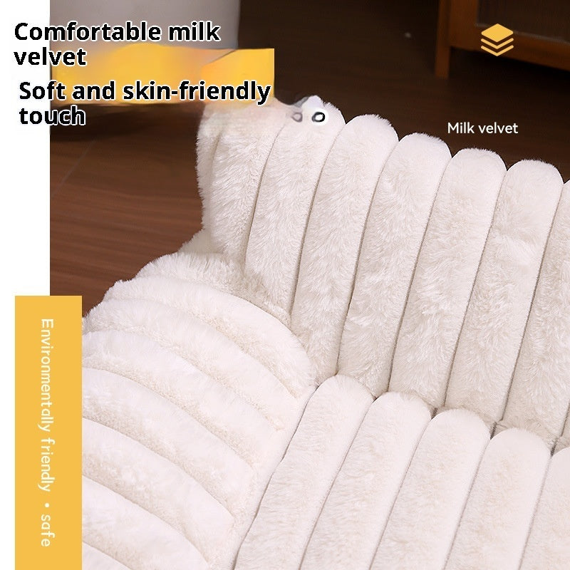 Thickened Rabbit Plush Cat Sofa Large Pet Kennel