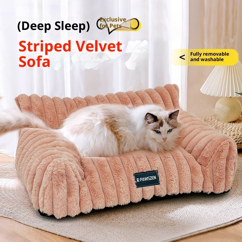 Large Removable Washable Rabbit Plush Pet Bed Kennel