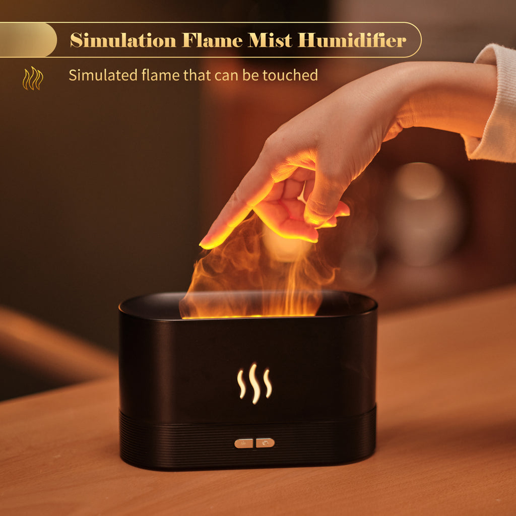 Aroma Diffuser with Flame Light – Relaxing Mist for Home & Spa