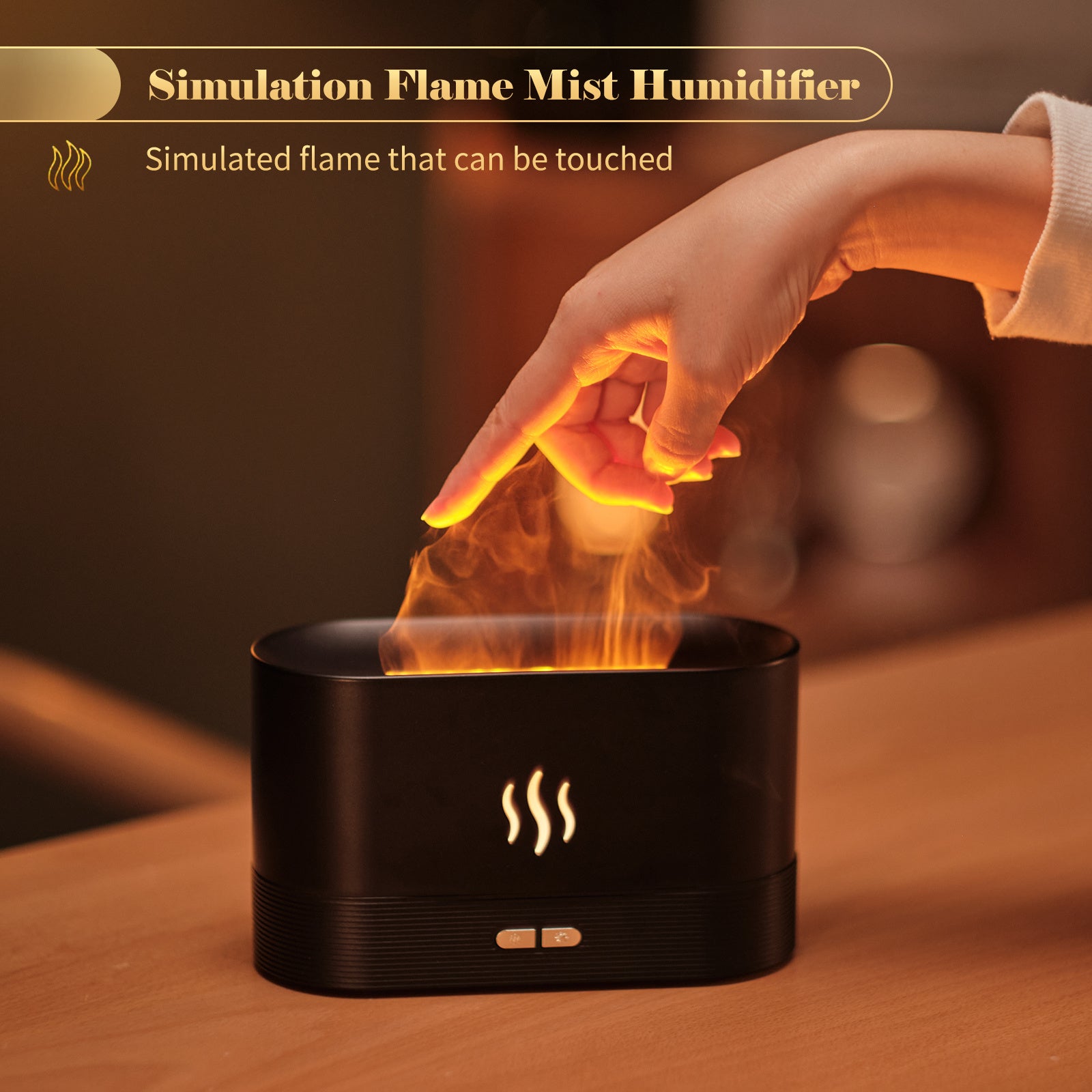 Aroma Diffuser with Flame Light – Relaxing Mist for Home & Spa