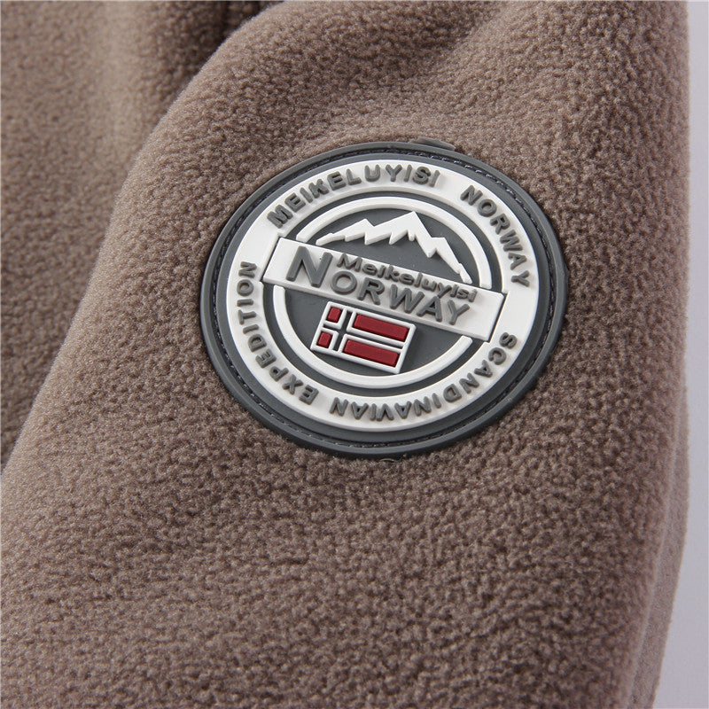 Men’s Double-Sided Polar Fleece Jacket Warm & Soft