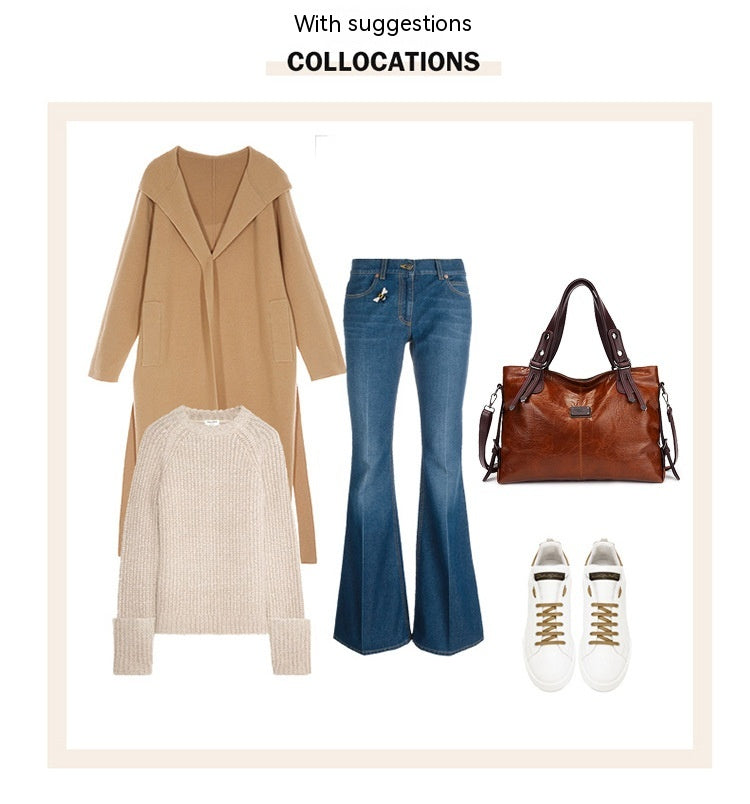 Retro Soft Leather Large Capacity Tote & Crossbody