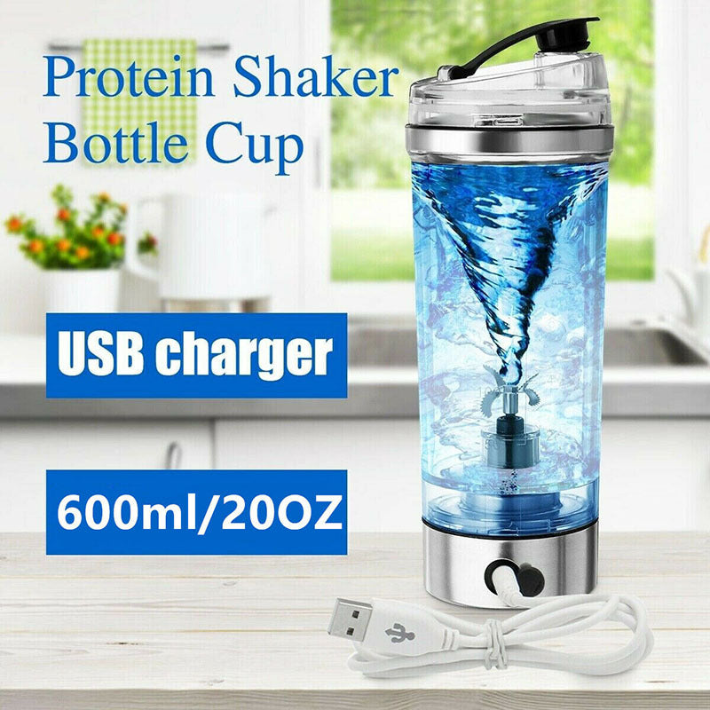 USB Electric Protein Shaker Bottle – Rechargeable Fitness Blender Cup