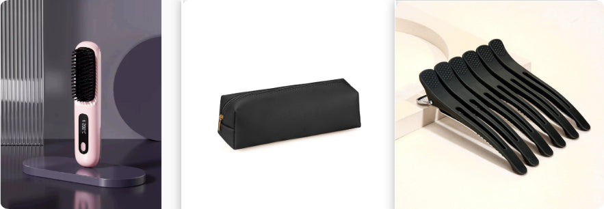 2-in-1 Wireless Hair Straightener – Fast Heating Comb & Curler